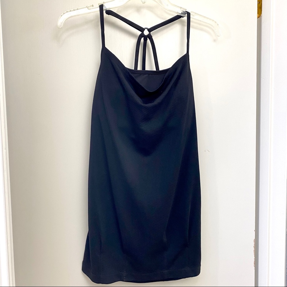 MPG Black Racer Tank Top with Build In Sport Bra